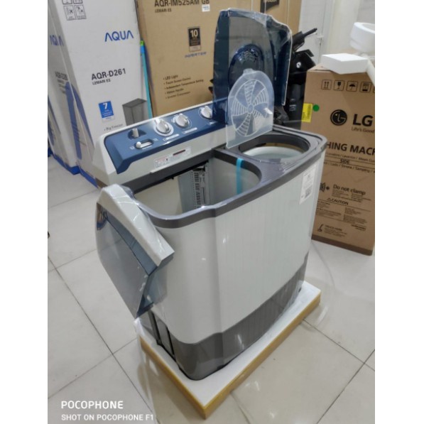 LG Mesin Cuci 2 Tabung 9Kg P9050R Rollet Pulsator P9050 Twin Tube 9 KG