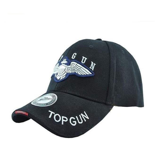 Hot Promo! TOPI TACTICAL TOP GUN HITAM COKLAT MILITARY HAT CAP OUTDOOR IMPORT Baru!