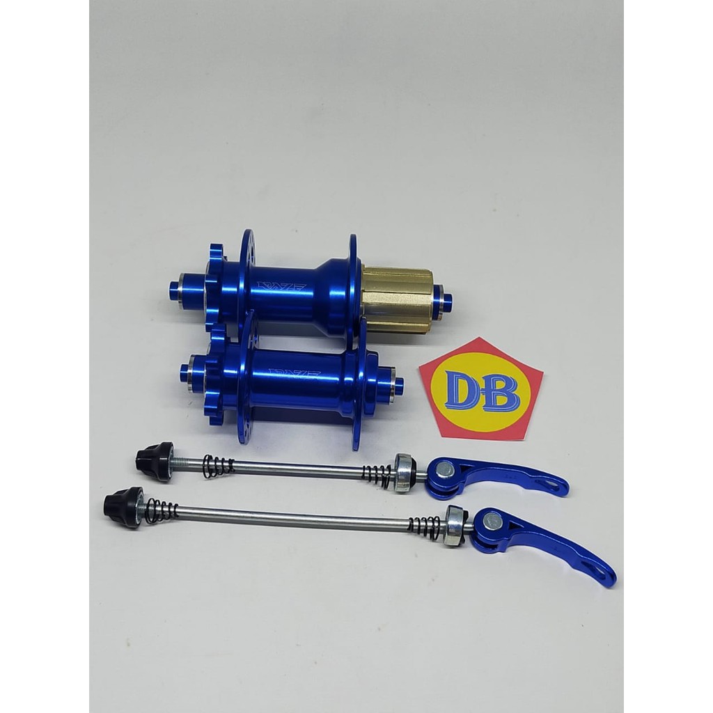 Hub raze 32 36 hole warna hitam, merah, gold, biru freehub 4 bearing jangkrik sepeda MTB
