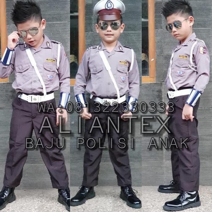 baju polisi anak - 4-5 tahun