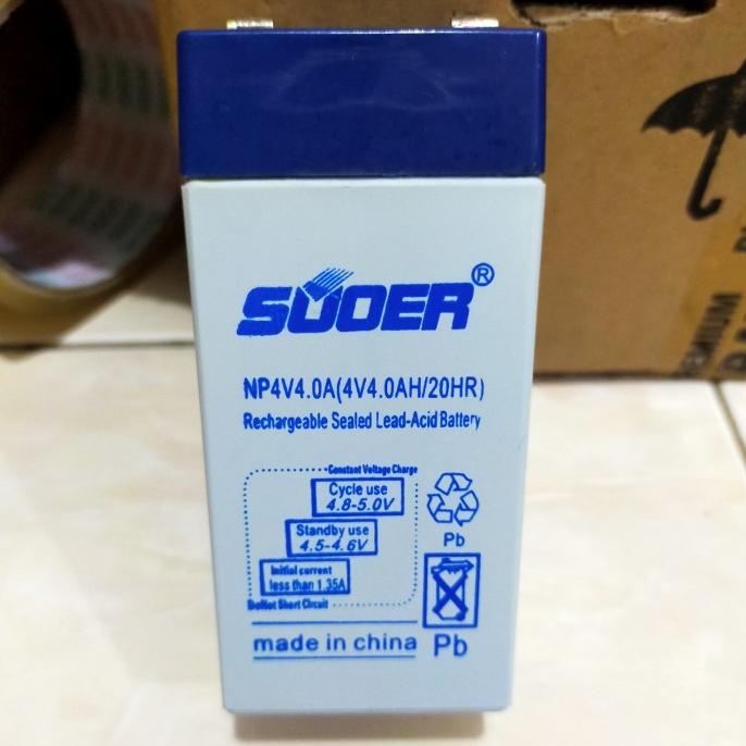 Batre Baterai Battery Aki Kering 4V 4 volt 4ah 4 ah KLOP TERBAIK