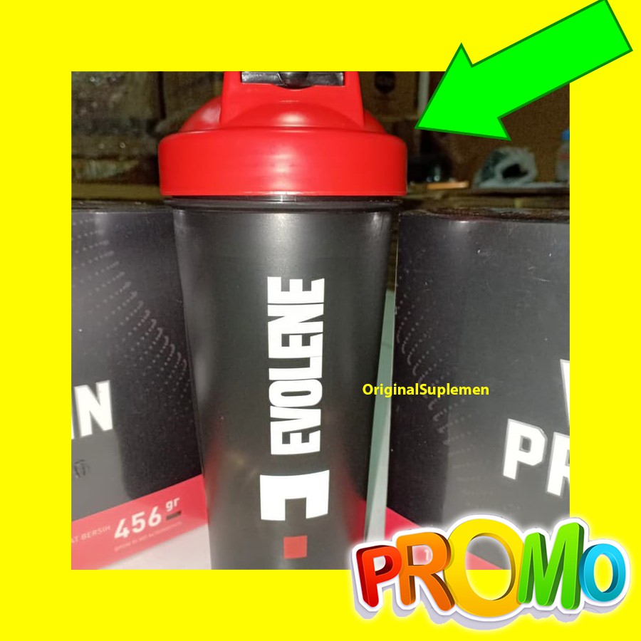 Shaker Evolene Tempat Minum Botol Whey Gainer BCAA Amino Creatine Evowhey Mass