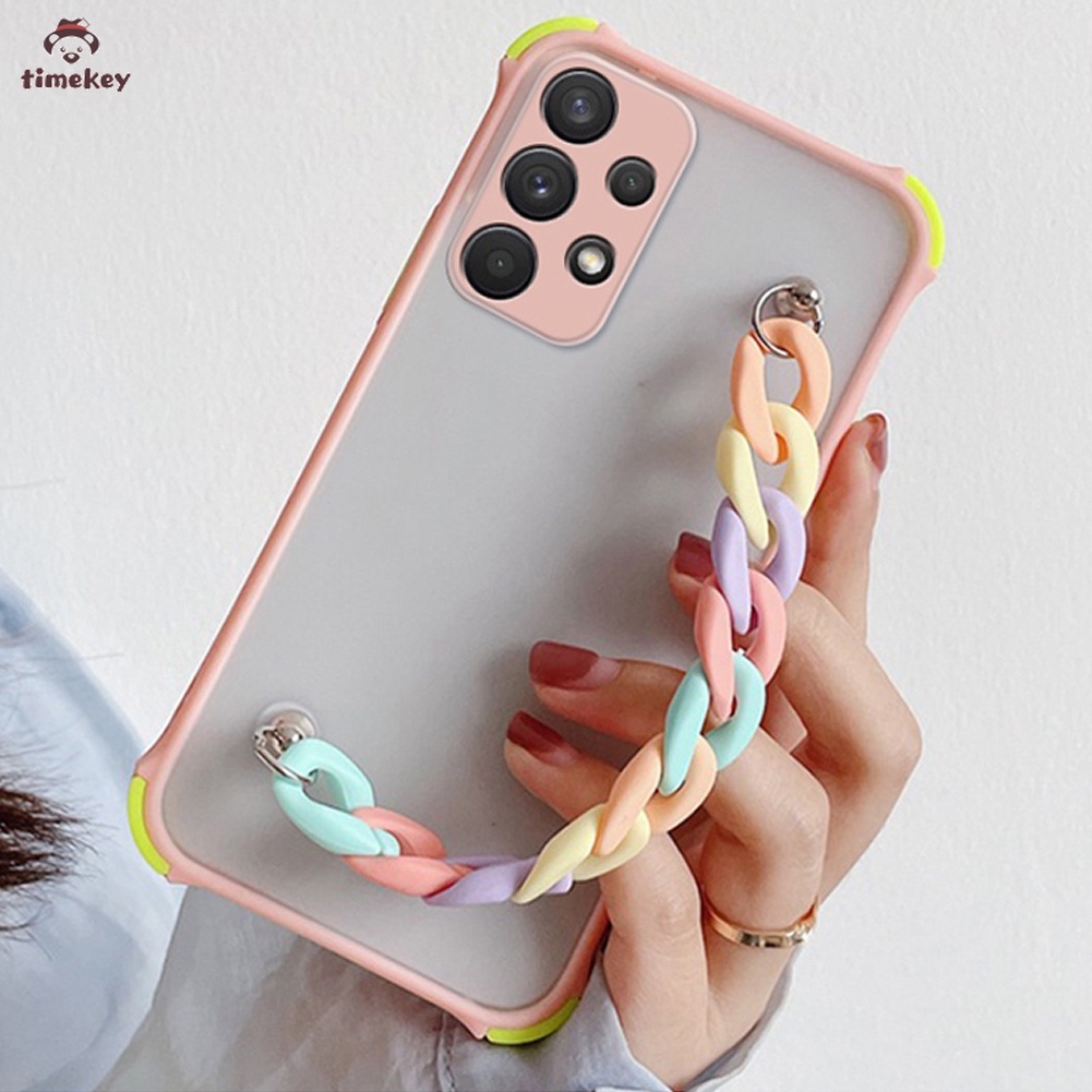 HW Crossbody Necklace Strap Lanyard Cord Silicone Phone Case Shockproof Soft Protection Back Cover