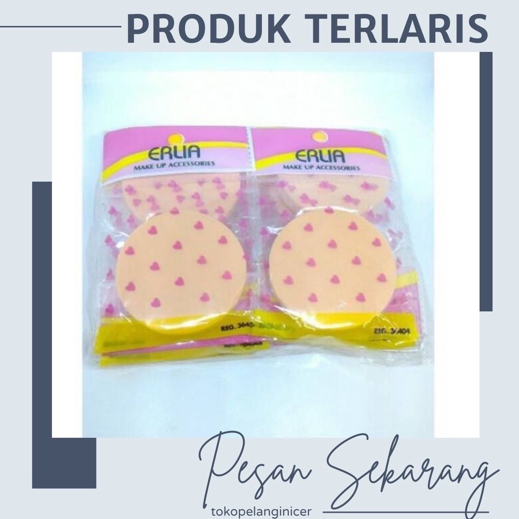 SATU PCS Spon Bedak - Spons Bedak Murah- Sponge Bedak Model Bulat/Kotak