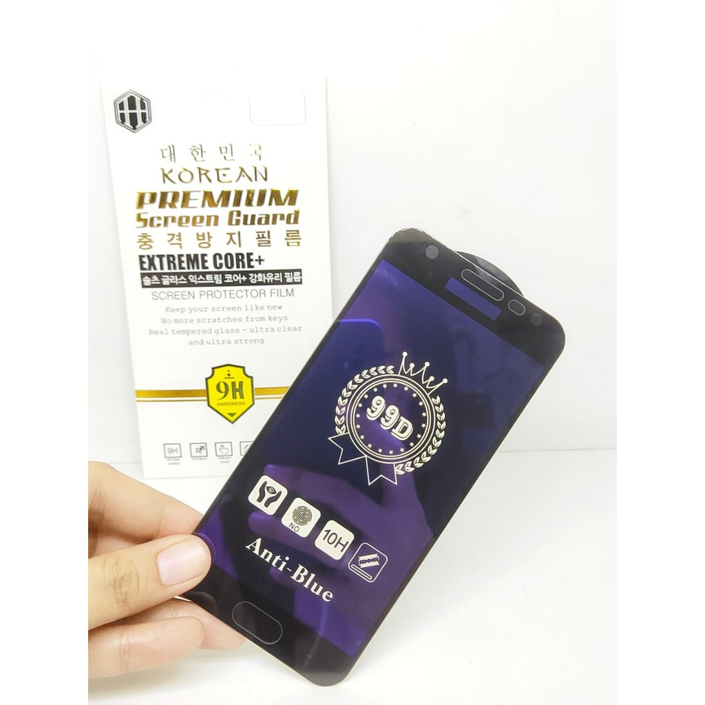 KOREAN Blue Ray 10D Samsung J5 Prime G570F 5.0 inchi Tempered Glass FULL GLUE ANTI RADIASI