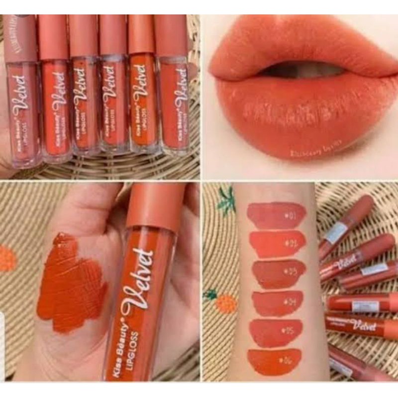 LIP GLOSS KISS BEAUTY WARNA NUDE / KISS ME ULTRA MATTE  [H/6PCS] NO.7954 / NO.70039-03A