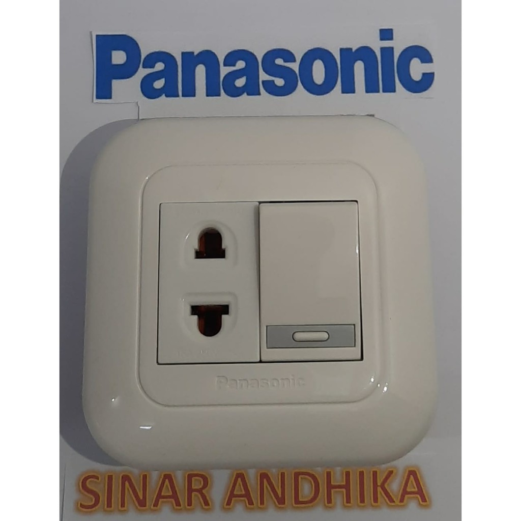 SAKLAR + STOP KONTAK UNIVERSAL PUTIH PANASONIC WEJ 78029 3119