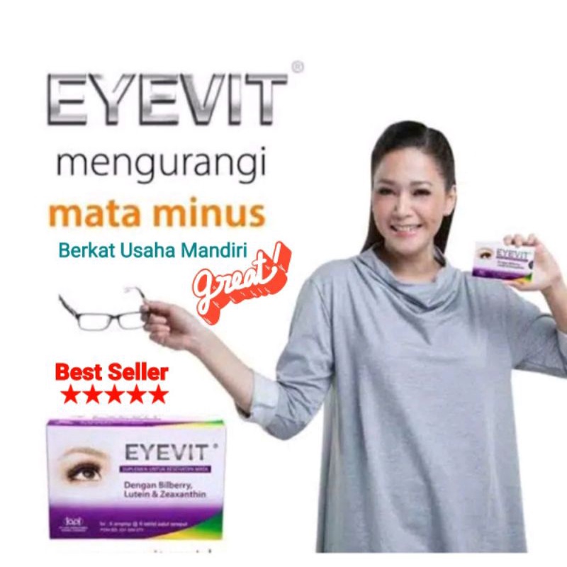 EYEVIT Vitamin Mata mengandung Bilberry,Lutein &amp; Zeaxantthin