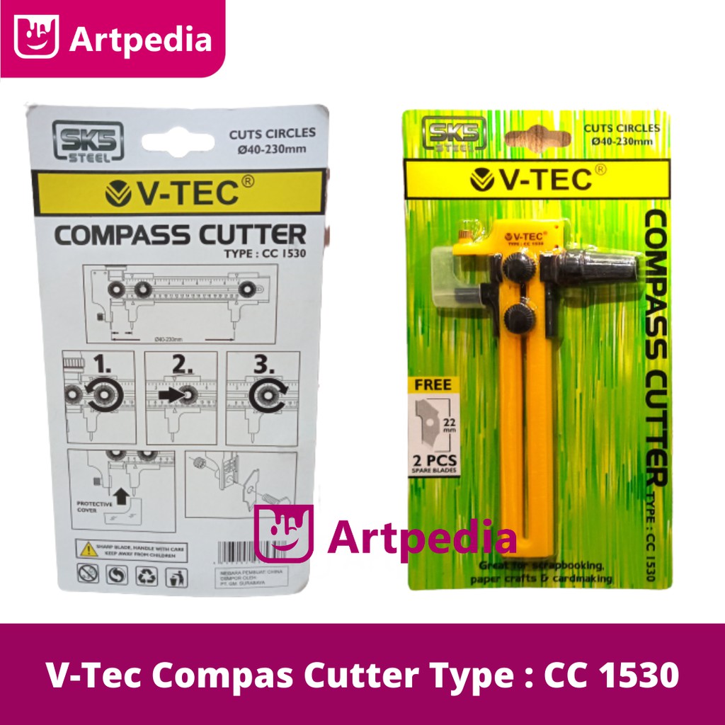 

Compass Cutter / V-TEC Circle Cutter CC-1530 40-230mm / Cut Circles