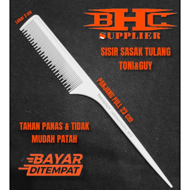 SISIR SASAK SISIR TULANG TONI&amp;GUY ORIGINAL SISIR SALON PANGKAS RAMBUT BARBERSHOP COMB BARBER