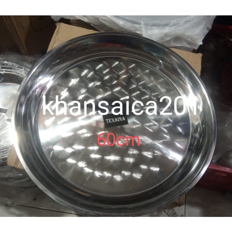 nampan bulat stainless steel 60 cm
