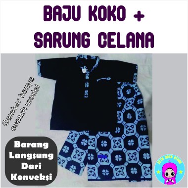 Set Koko Anak Muslim l Baju Koko + Sarung Celana Murah Langsung dari Konveksi
