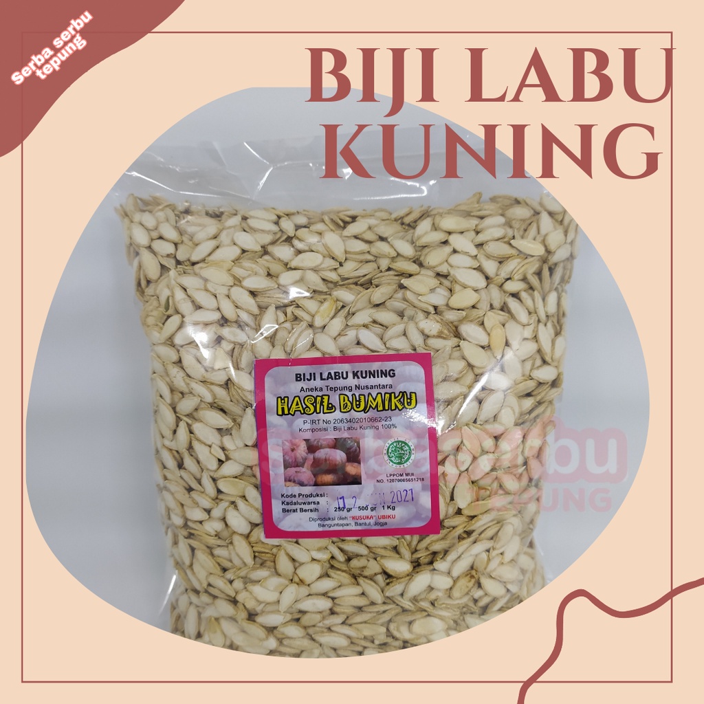 BIJI LABU KUNING (250Gram)| BENIH BIJI LABU KUNING | Biji Labu Kuning Kering Benih
