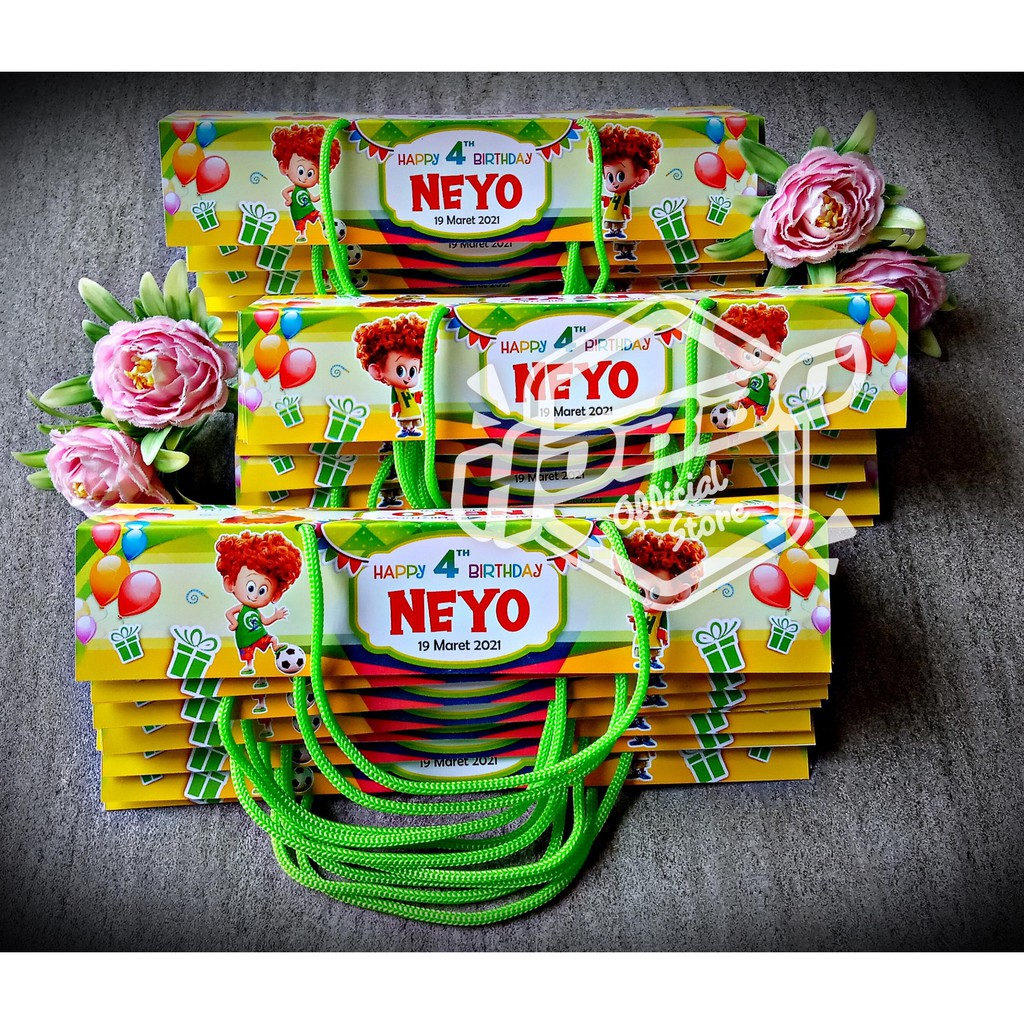 PLASTIK TEBAL Tas Label Snack Ultah - Tas Plastik Ulang Tahun-2