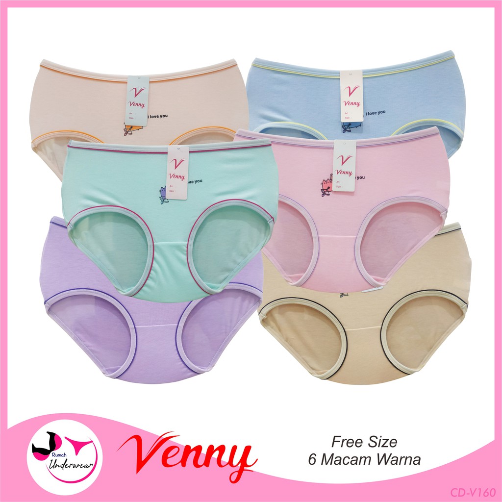 CELANA DALAM REMAJA MOTIF KUCING BAHAN KATUN CD WANITA MURAH VENY V160