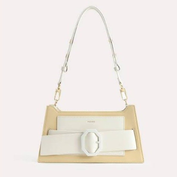 TAS WANITA PDR Octagon Buckled Leather Shoulder Bag