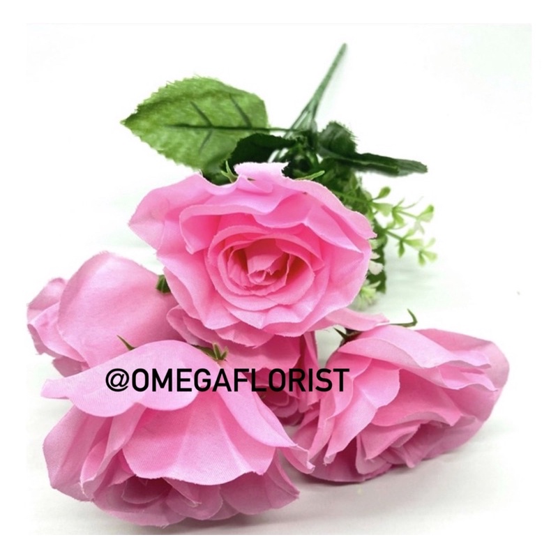 Bunga Rose OF Artificial Bunga Artificial/Bunga Plastik/Bunga Dekorasi/Dekorasi Pernikahan/Pernikahan-Pink Tua