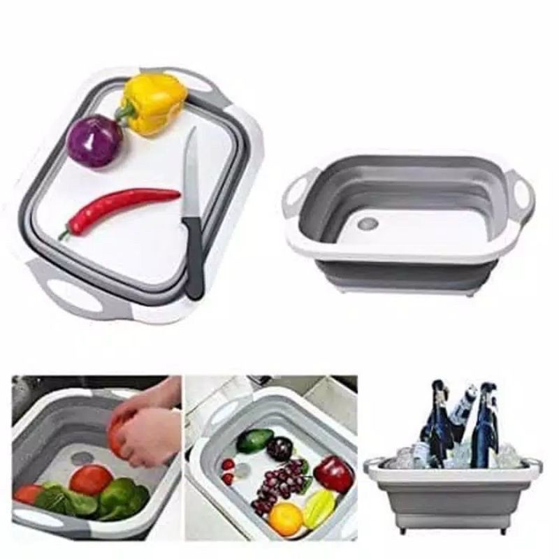 Baskom Lipat / Baskom Talenan / Talenan Lipat / Talenan Plastik / Baskom Serbaguna / Talenan Silikon