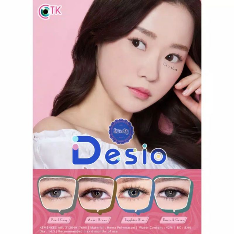 Softlens SWEETY DESIO 14.5 MM by CTK / Softlen Soflen Softlense Warna Normal