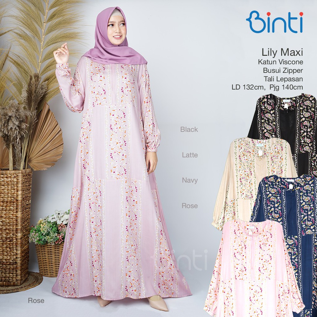 Gamis Jumbo Motif Ranting / Dress Katun Viscone LD 130