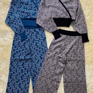 SET SETELAN BAJU KIMONO CELANA KULOT RAJUT  SUPER PREMIUM 