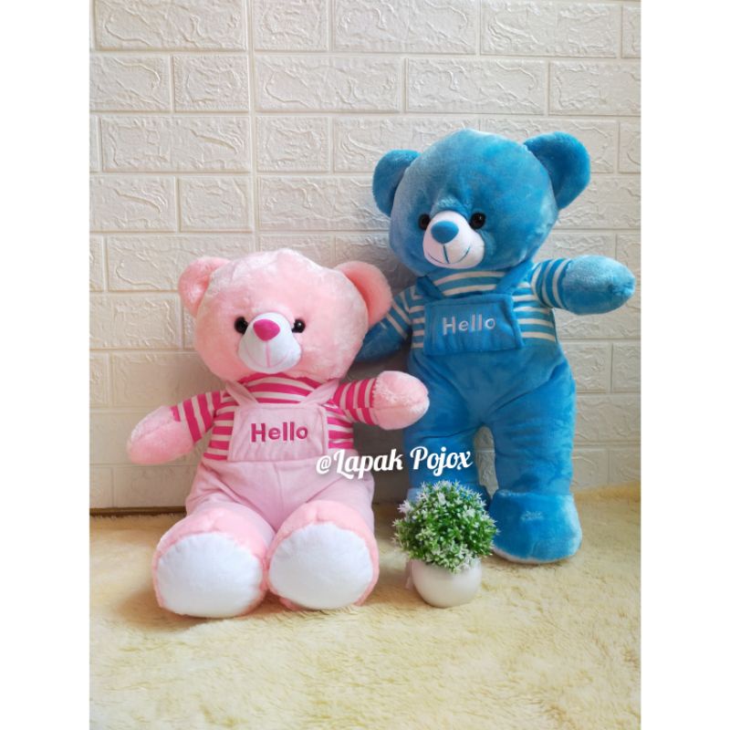 Boneka Bear Baju Hello Lucu