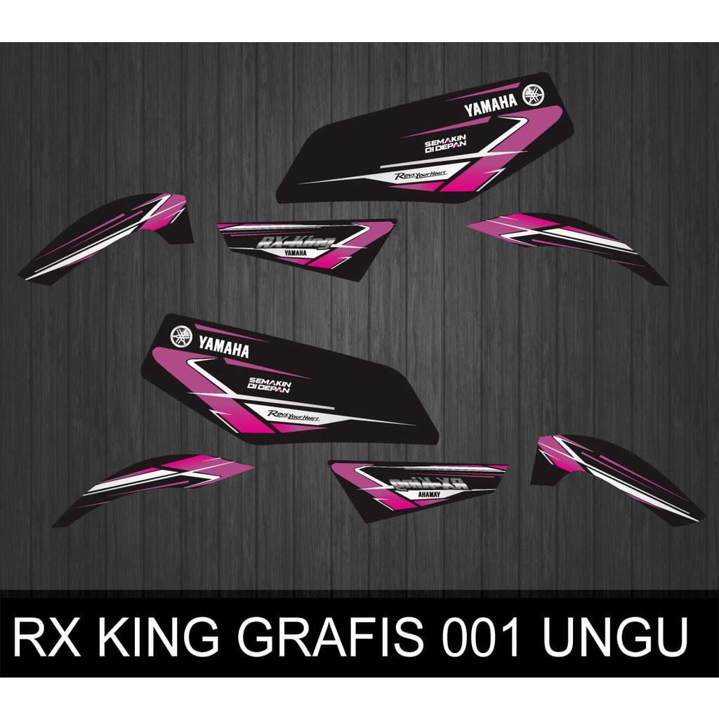 STIKER STRIPING VARIASI RX KING GRAFIS 001 UNGU