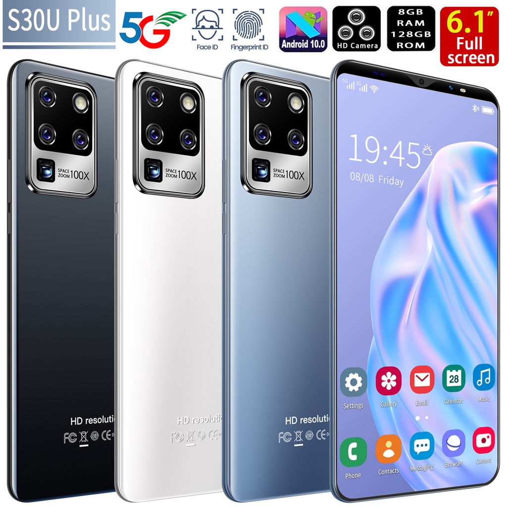 S30U Plus Android Smartphone 6.1 HD Layar  Inci Ponsel Pintar Ultra Smartphone 8GB Handphone