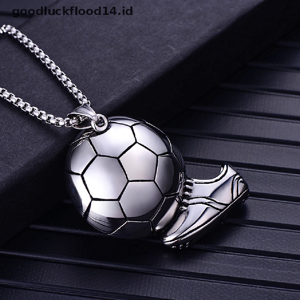 [OOID] Fashion Football Necklace Soccer Boots Shoes Charm Pendant Sport Hip-hop Jewelry ID