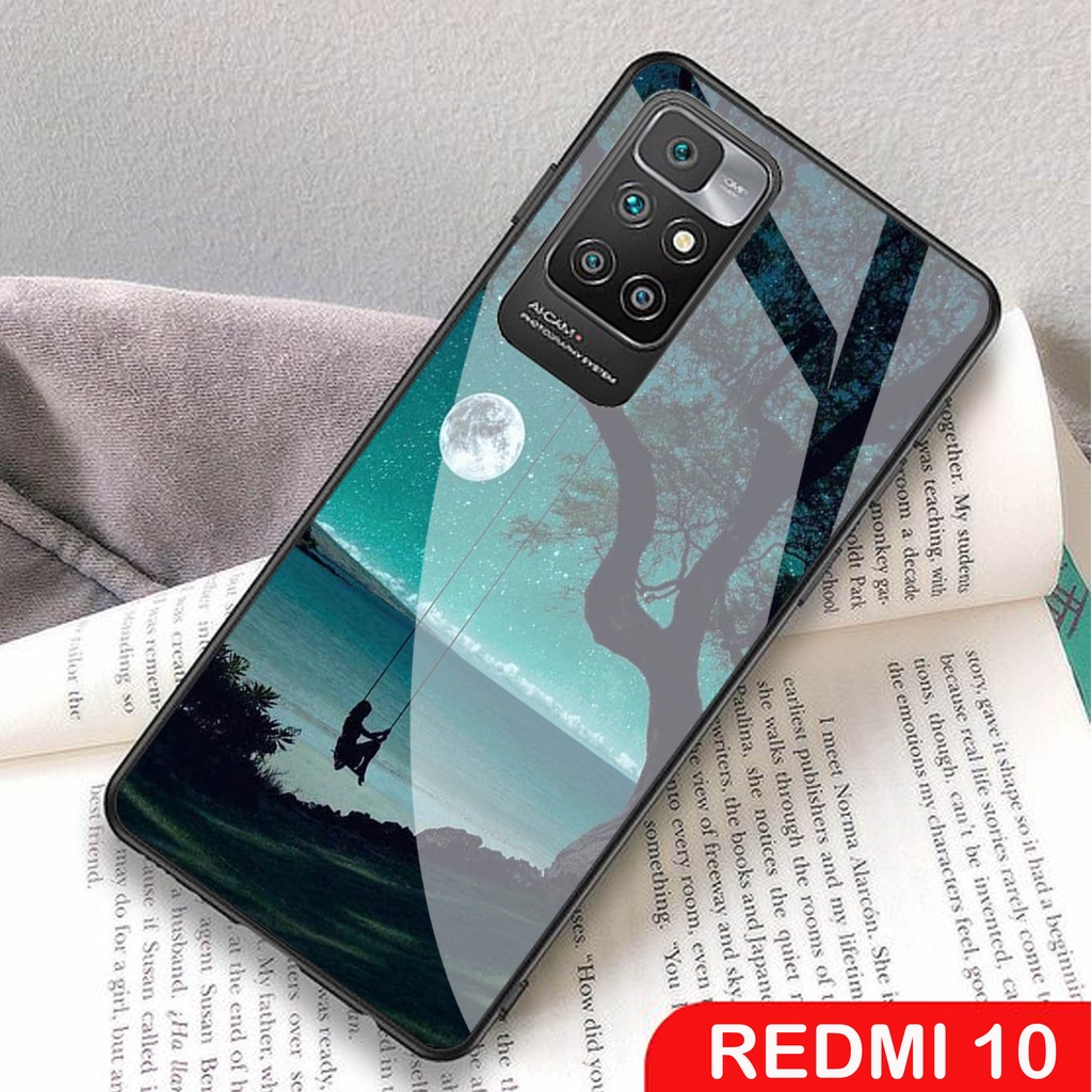[A52] Softcase Kaca Glass Xiaomi Redmi 10 - Casing Hp Xiaomi Redmi 10  - Case Hp - Xiaomi Redmi 10