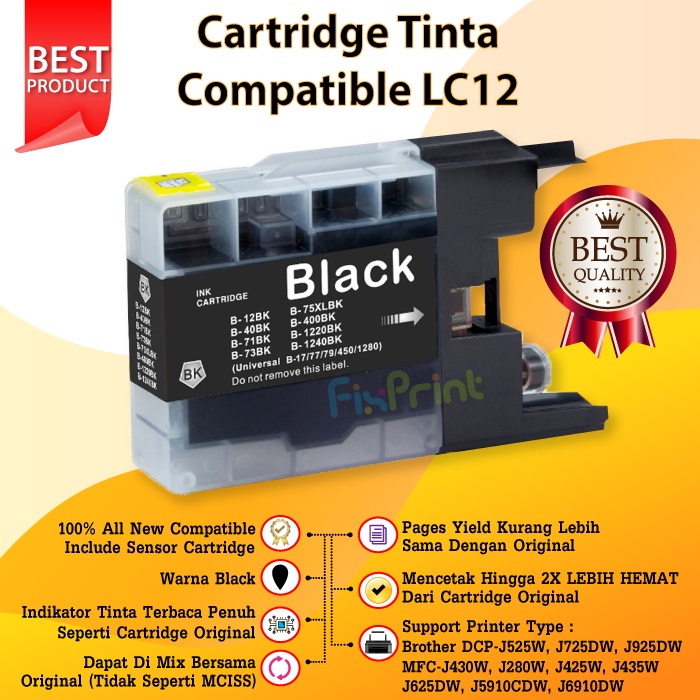 Cartridge Compatible LC12 LC40 LC71 LC73 LC75 LC400 LC1220 LC1240 CMYK