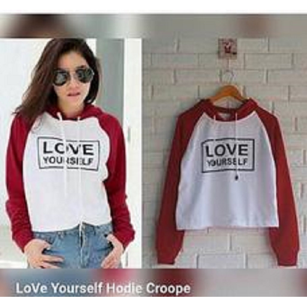 [Sw Love YourSelf BC]Sweater wanita babytery Putih