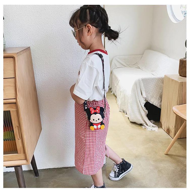 tas slempang kecil jelly silicon mickey minnie kitty