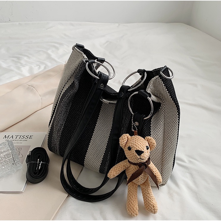 JK 929 1KG MUAT 2PCS TAS SELEMPANG TOTE BAG CUTE FREE BONEKA FASHION IMPORT Y10108 E6859 U4403