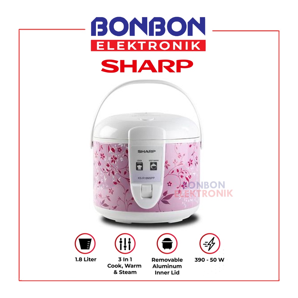 SHARP Rice Cooker 1.8L KS-R18MS-PP / Penanak Nasi KS R18MS PP