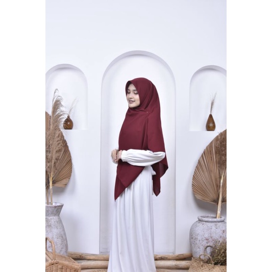 Jilbab Segi Empat Jumbo Syari 140 x 140 Bahan Wolfis