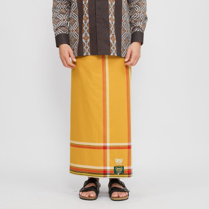 Sarung BHS Cosmo Monochrome Kuning Merah