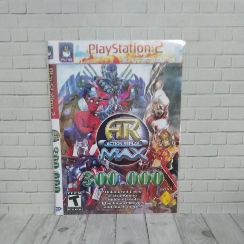 CD DVD KASET PS2 GAME SHARK AR MAX ACTION REPLAY CHEAT CODES 300.000