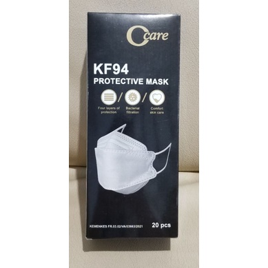 Masker KF94 4ply GB2626-2019 isi 20pcs Merek Ccare.