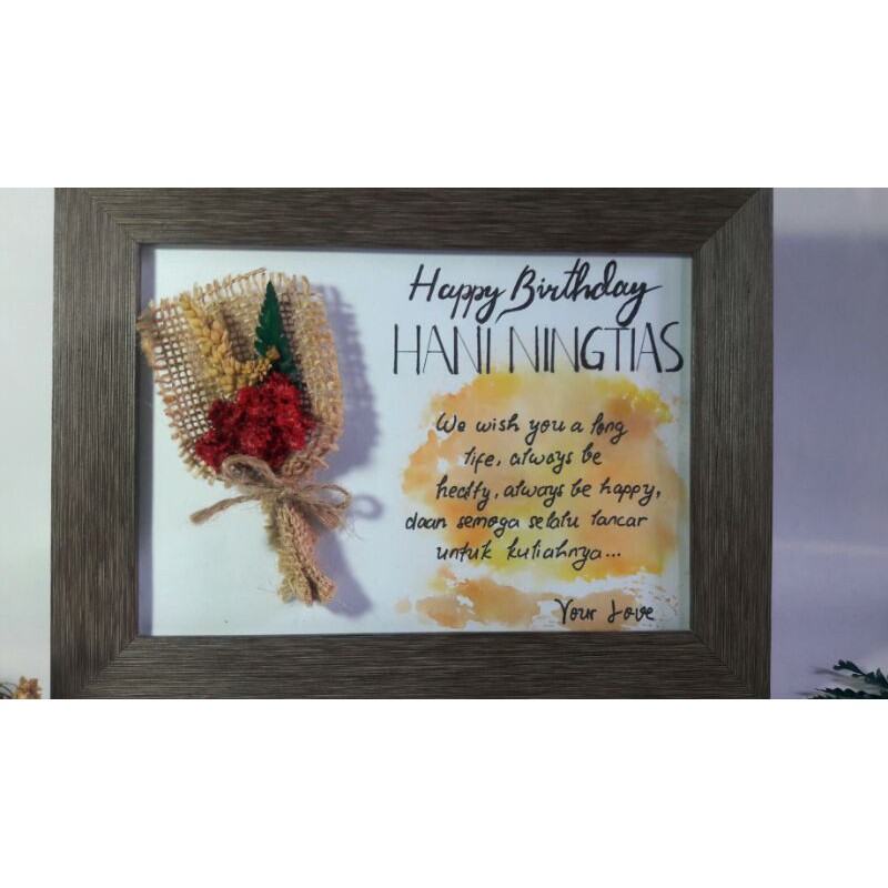 

Kado Unik / Kado Murah / Buket Mini in Frame (4R)