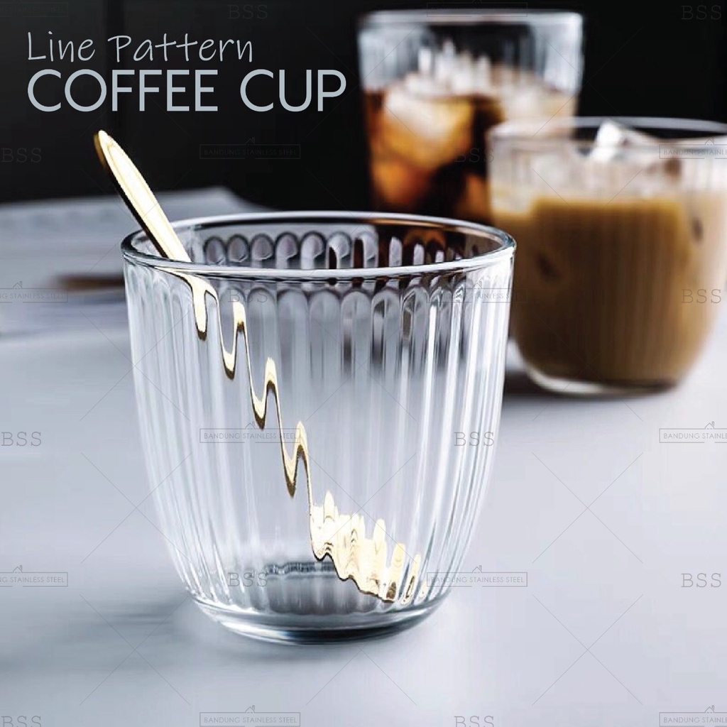 Gelas Kopi 280ml Susu Ripple Yo-Reum Aesthetic Korean Cafe Drinking Glass Elegan Cantik