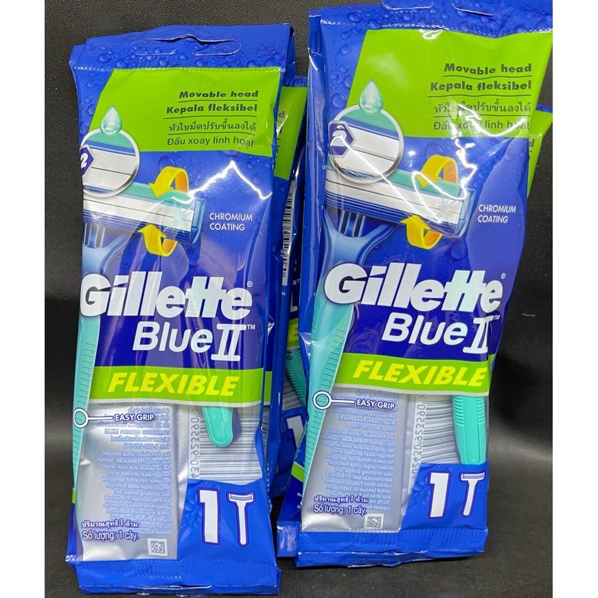 Gilette Blue II Flexible isi 1 Gilette Pisau Cukur// 1renteng 6pcs