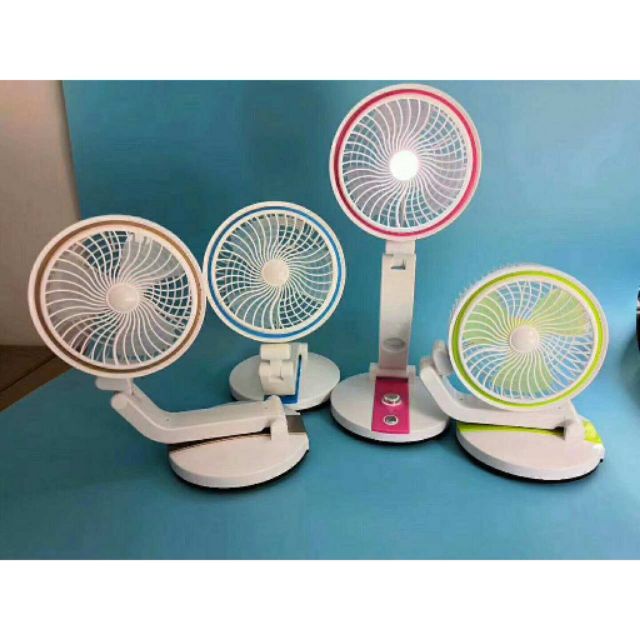 Kipas Angin Lipat LED Kipas Lampu Meja Belajar Emergency Multifungsi Lamp Light CH-588-1 Folding Fan