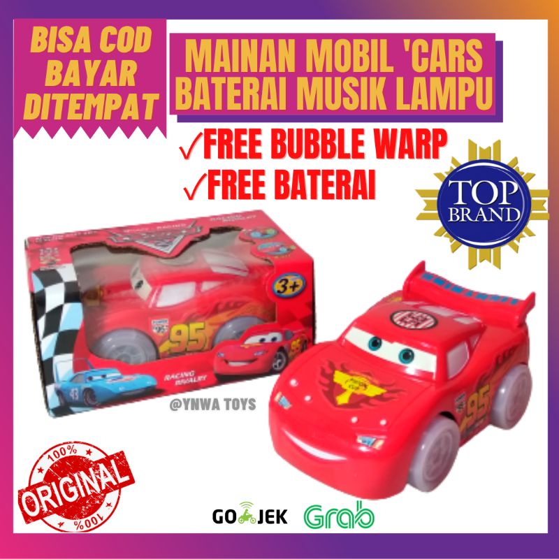 MAINAN ANAK MOBIL MOBILAN CARS MCQUEEN BATERAI BISA NYALA LAMPU MUSIK/MAINAN ANAK LAKI LAKI COWOK