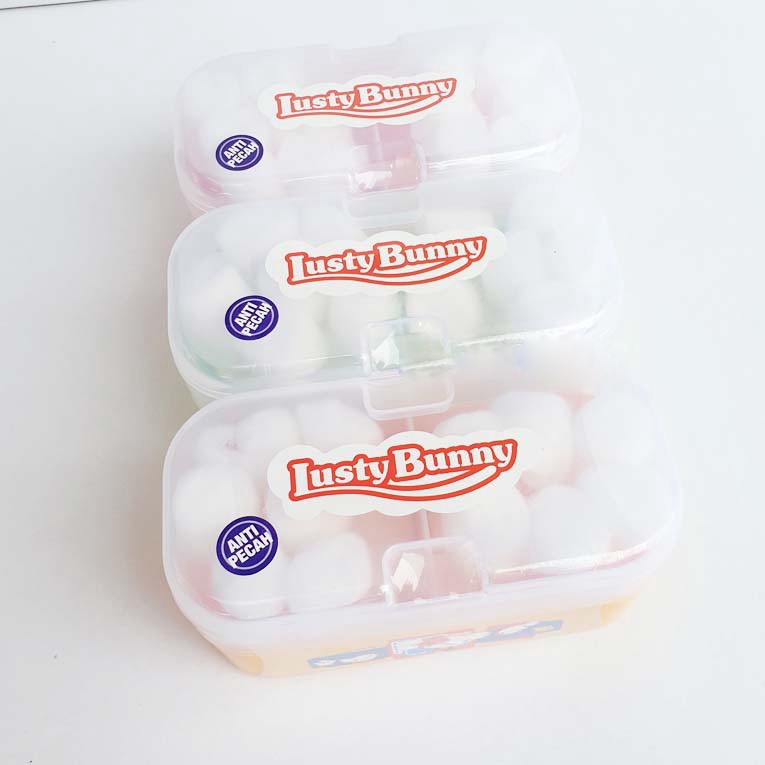 Lusty Bunny Tempat Bedak Bayi Ukuran Besar + Cotton Oval/Kotak (LB-1521/1526)
