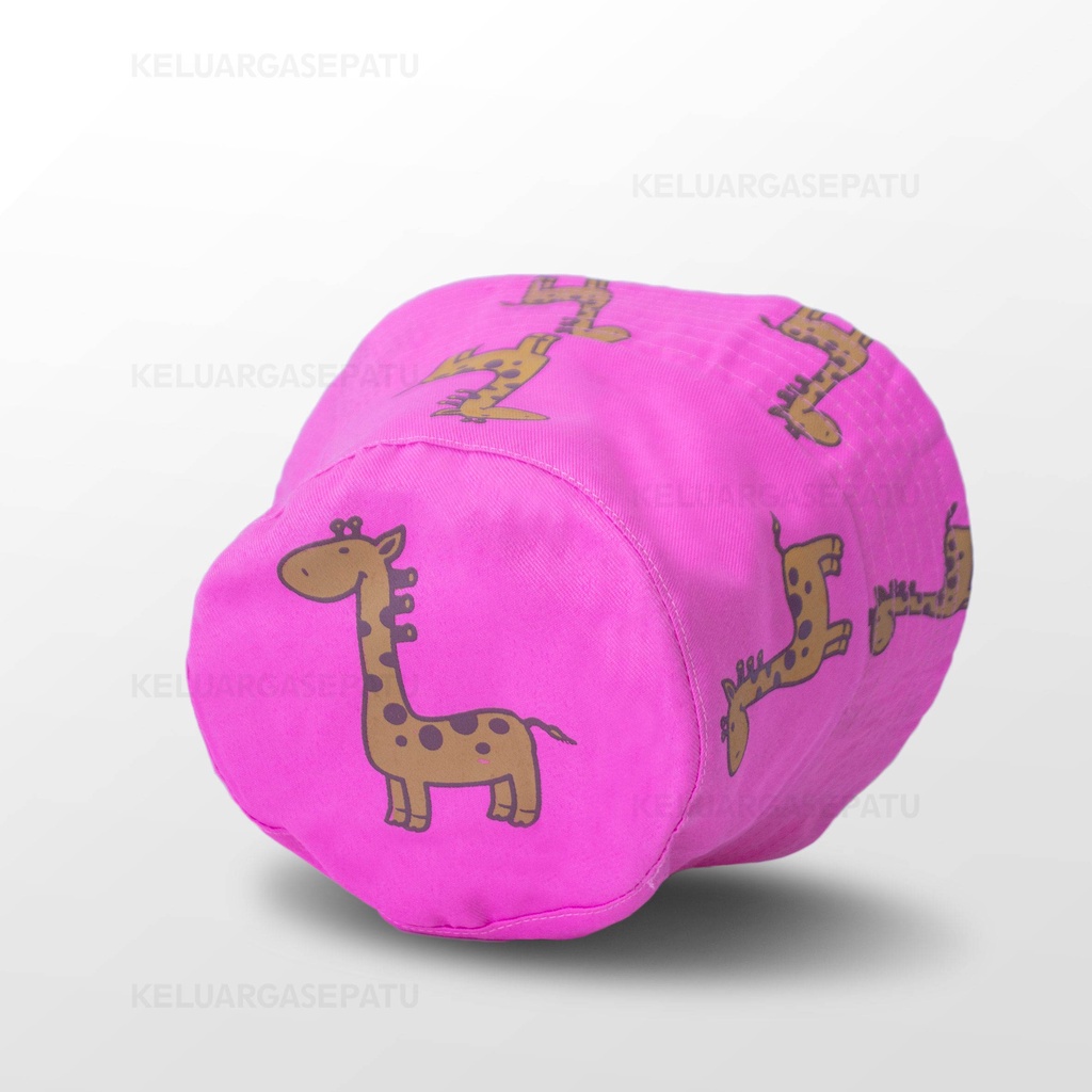 TOPI BUCKET ANAK MOTIF TOPI BUCKET JERAPAH TOPI BUCKET BAYI KARAKTER ANIMAL TOPI BUCKET LUCU