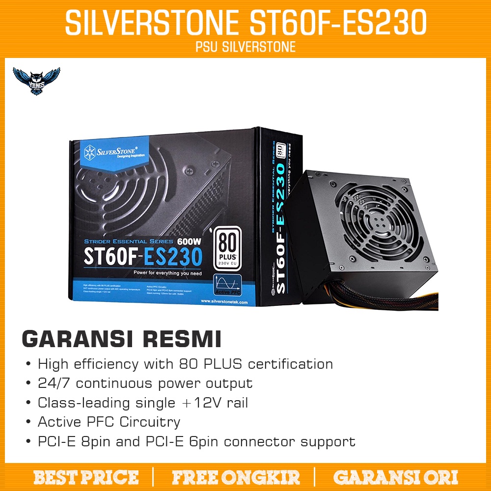 PSU SILVERSTONE 600W 80+ ST60F-ES230 Power Supply