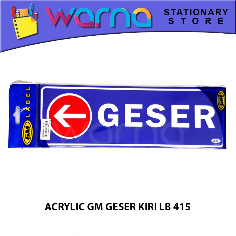 

ACRYLIC GM LABEL GESER KIRI LB 415