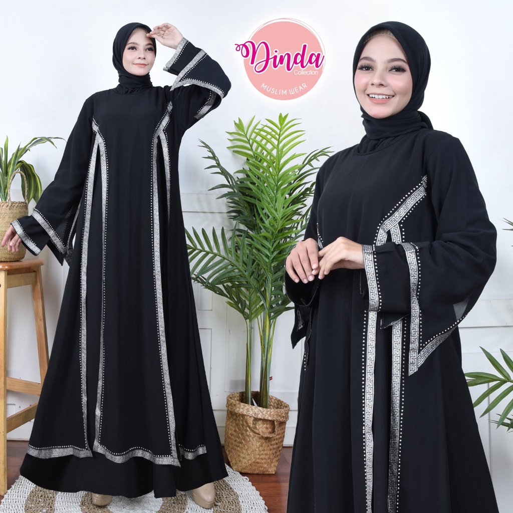 DINDA Gamis Abaya | Gamis Wanita | Gamis Hitam | Gamis Turkey | Abaya Turkey | Gamis Arab | Gamis Br