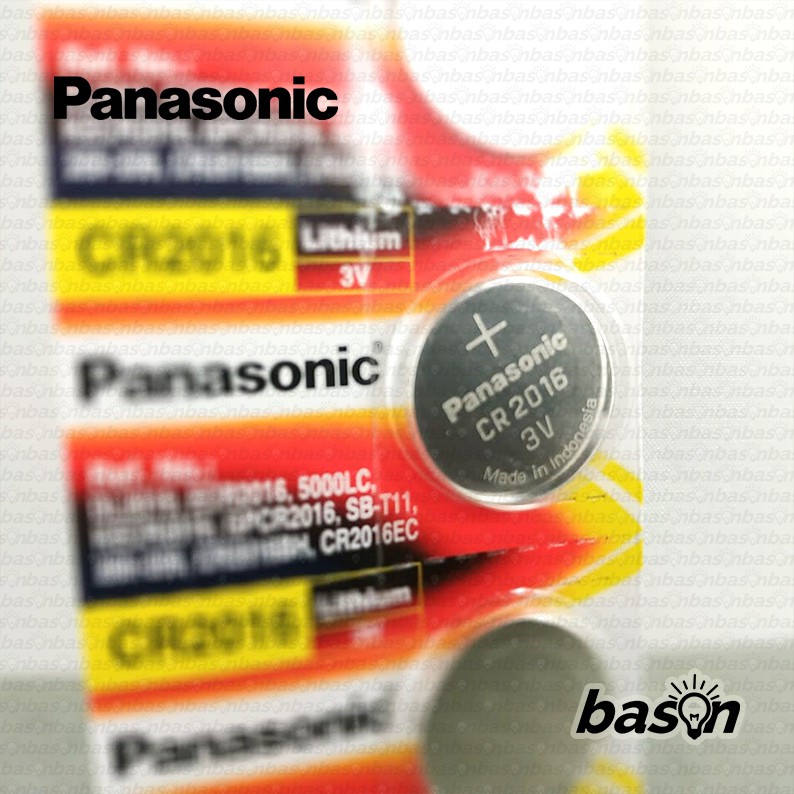 Baterai Panasonic CR2016 - Lithium Battery / Baterai Kancing isi 5 pcs